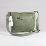 Mini Messenger Handbag | Genuine Leather Green Leather / Gunmetal (default) Handbag by Thandana