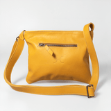 Mini Messenger Handbag | Genuine Leather Mustard Leather / Gunmetal (default) Handbag by Thandana