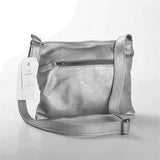 Mini Messenger Handbag | Genuine Leather Pewter Leather / Gunmetal (default) Handbag by Thandana