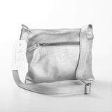 Mini Messenger Handbag | Genuine Leather Silver Leather / Gunmetal (default) Handbag by Thandana