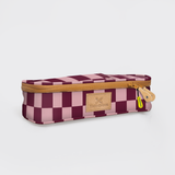 Mod Case Large | Laminated Fabric Checkmate - Cherry Vanity Fabric by Thandana