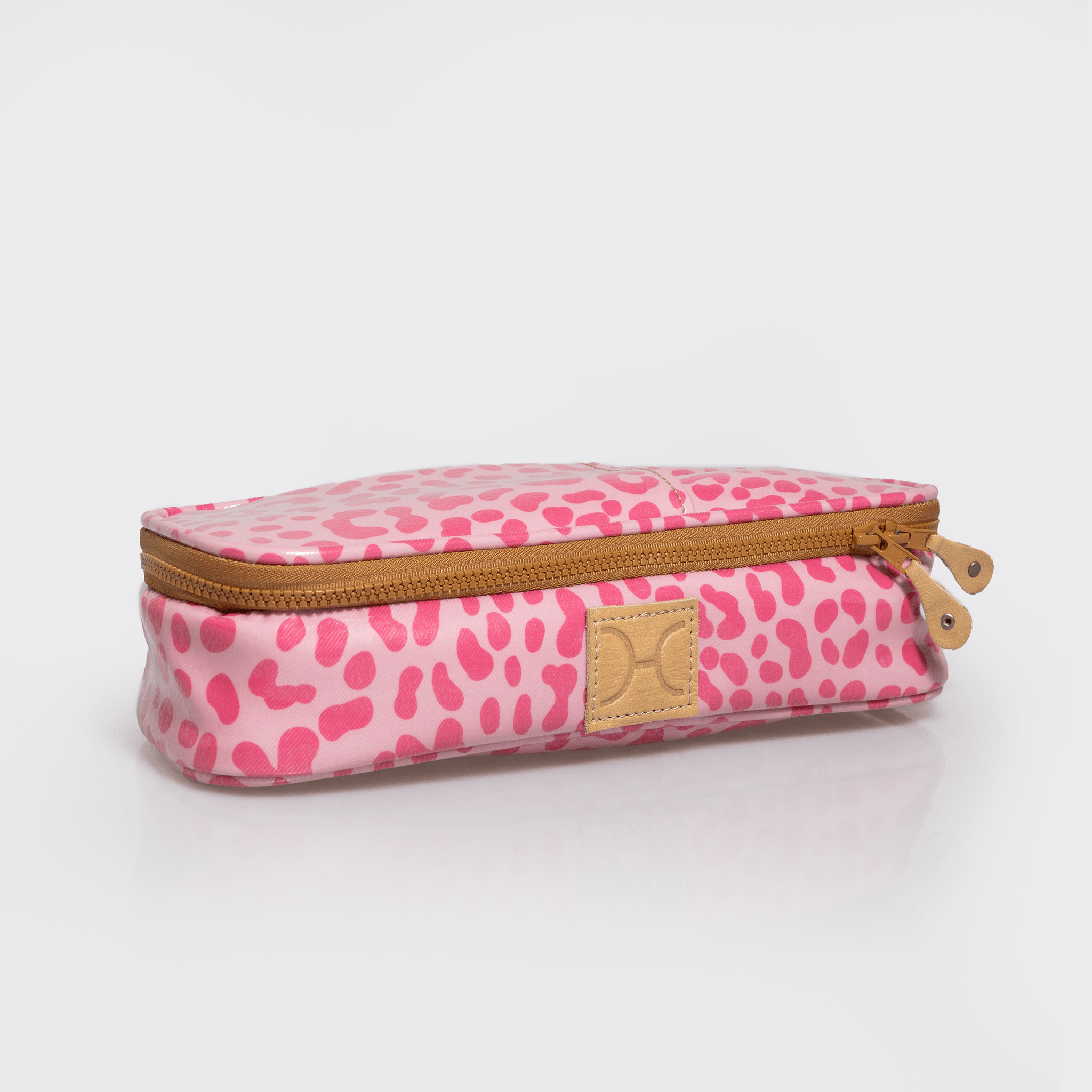 Mod Case Large | Laminated Fabric Cheetah - Pink Vanity Fabric by Thandana