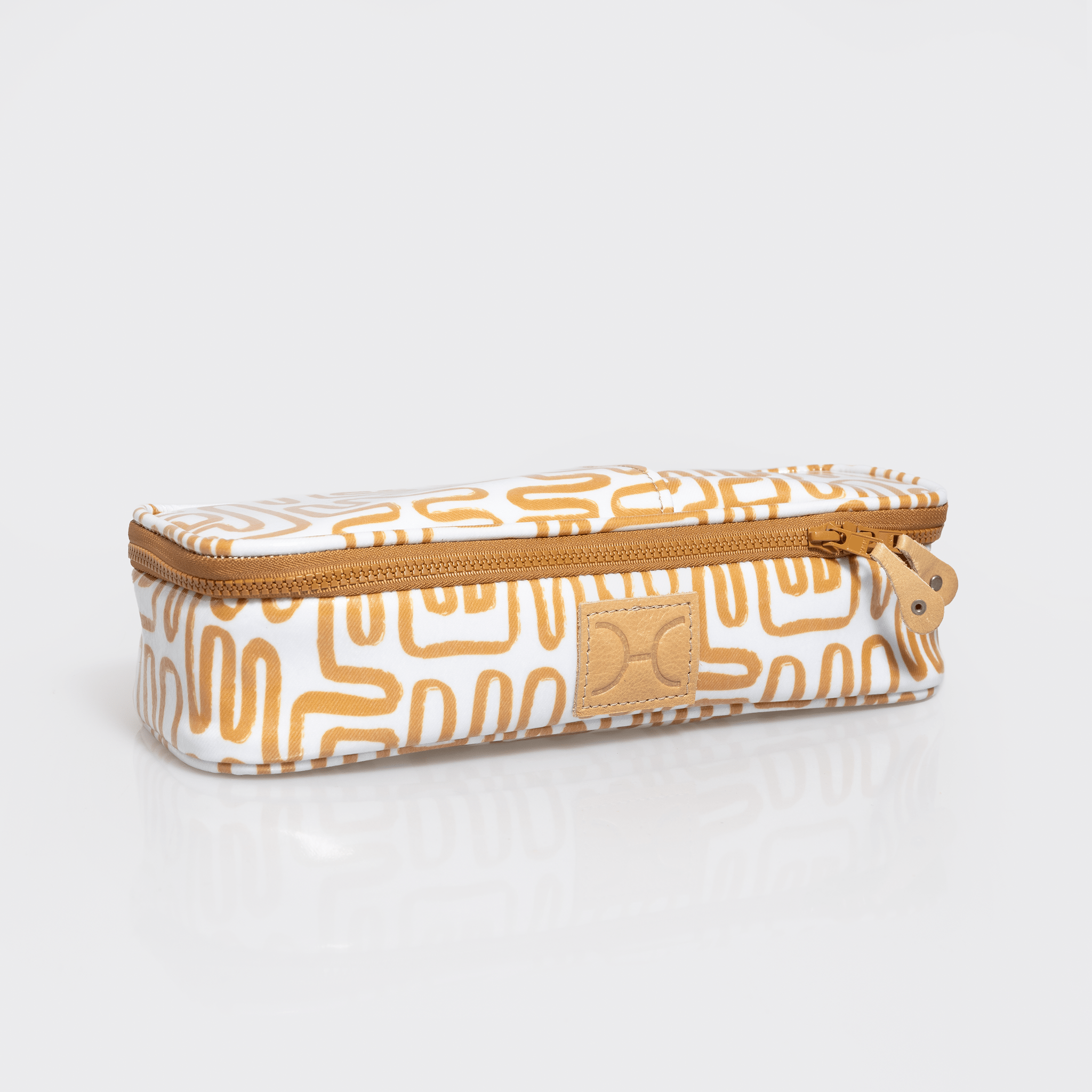 Mod Case Large | Laminated Fabric Geo - Sand Vanity Fabric by Thandana