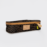 Mod Case Large | Laminated Fabric Nomad Stripe - Coffee Vanity Fabric by Thandana