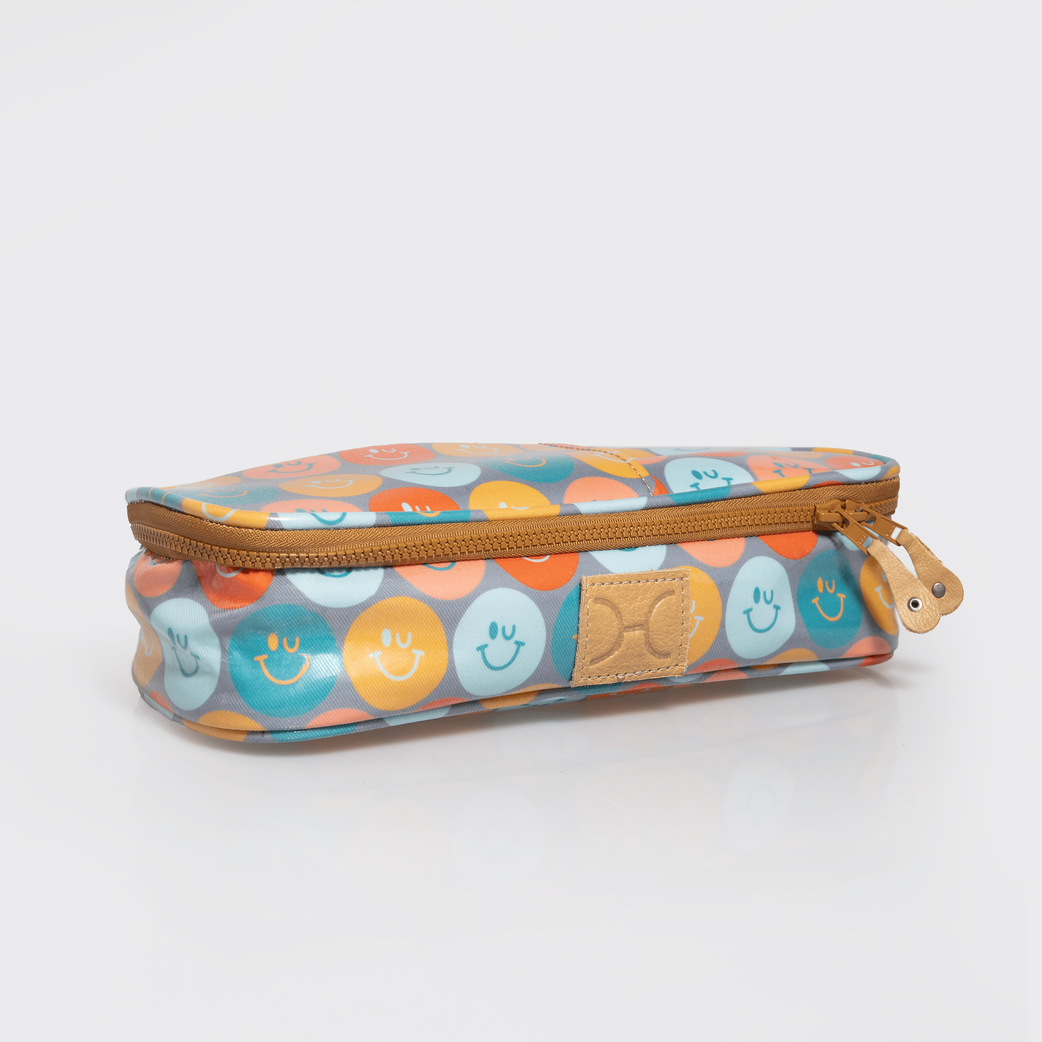 Mod Case Large | Laminated Fabric Smiley - Jet Vanity Fabric by Thandana