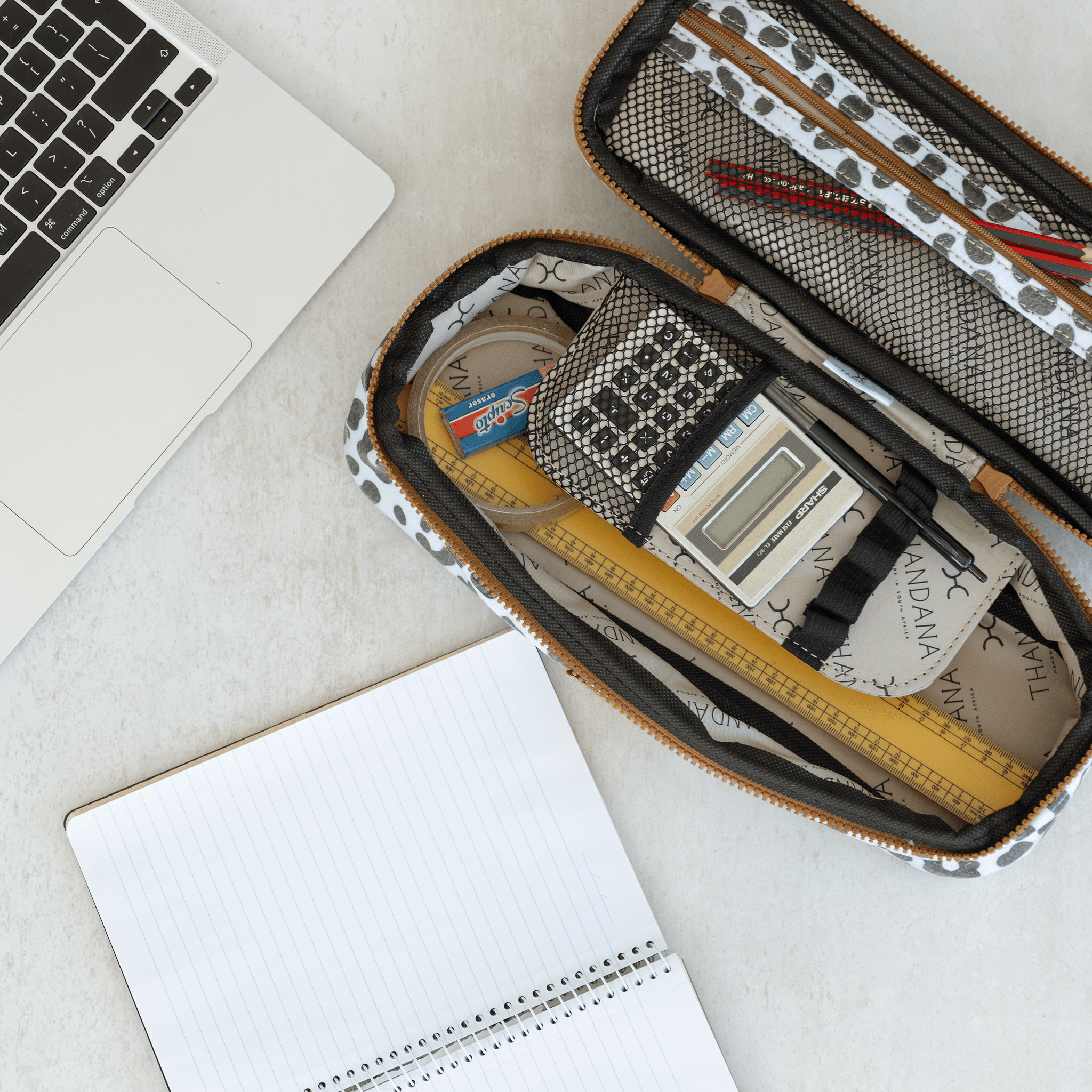 Mod Case Large | Laminated Fabric Vanity Fabric by Thandana