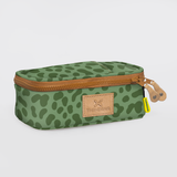 Mod Case Medium | Laminated Fabric Cheetah - Olive Vanity Fabric by Thandana