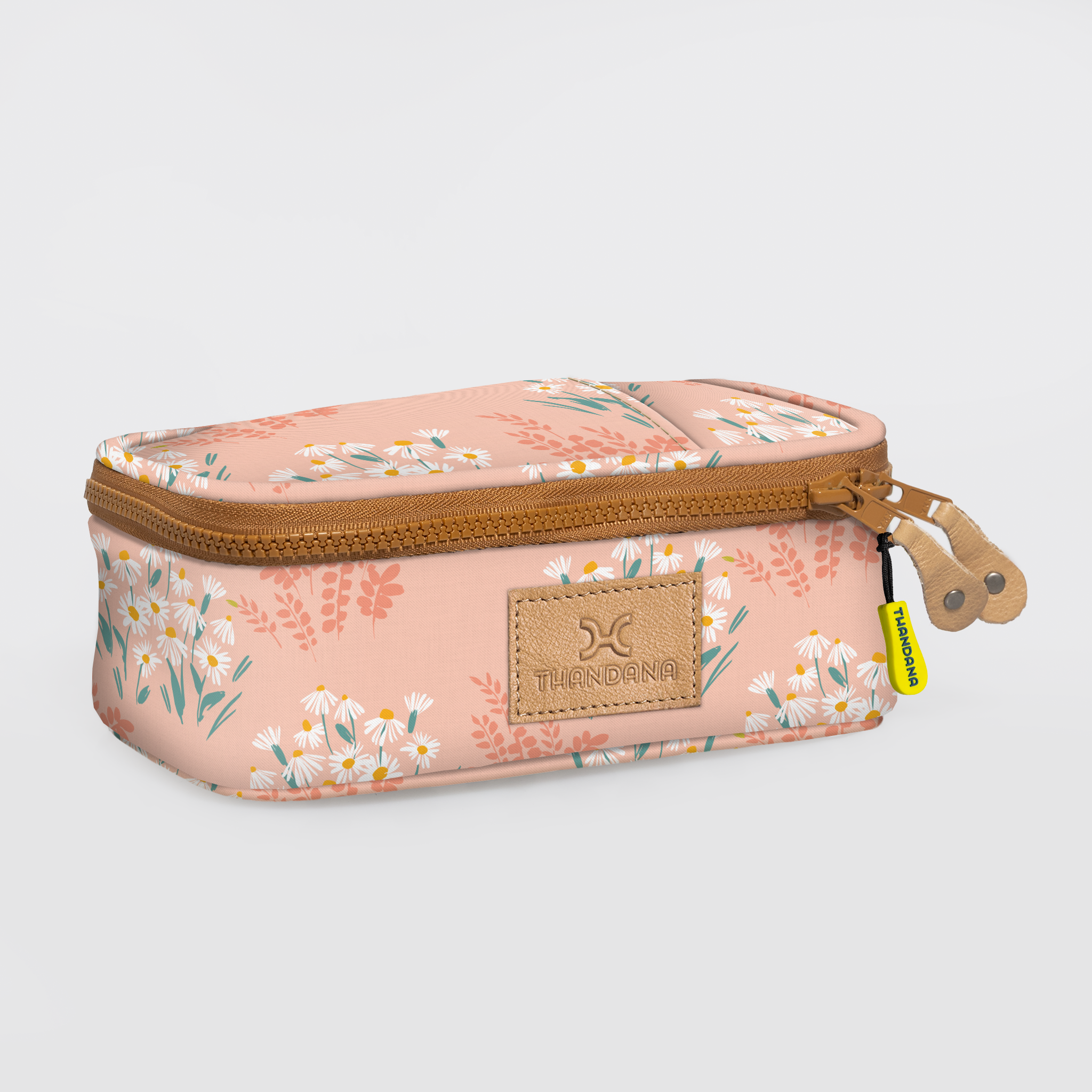 Mod Case Medium | Laminated Fabric Crazy Daisy - Blush Vanity Fabric by Thandana