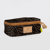 Mod Case Medium | Laminated Fabric Nomad Stripe - Coffee Vanity Fabric by Thandana