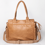 Noa Baby Changing Bag | Genuine Leather Hazelnut Leather / Gunmetal (default) Nappy Bag by Thandana