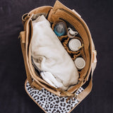 Noa Baby Changing Bag | Print Faux Fur Genuine Leather Nappy Bag by Thandana