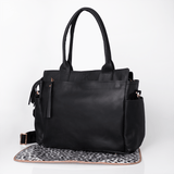 Noa Handbag | Genuine Leather Black Leather / Gunmetal (default) Handbag by Thandana