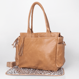 Noa Handbag | Genuine Leather Hazelnut Leather / Gunmetal (default) Handbag by Thandana