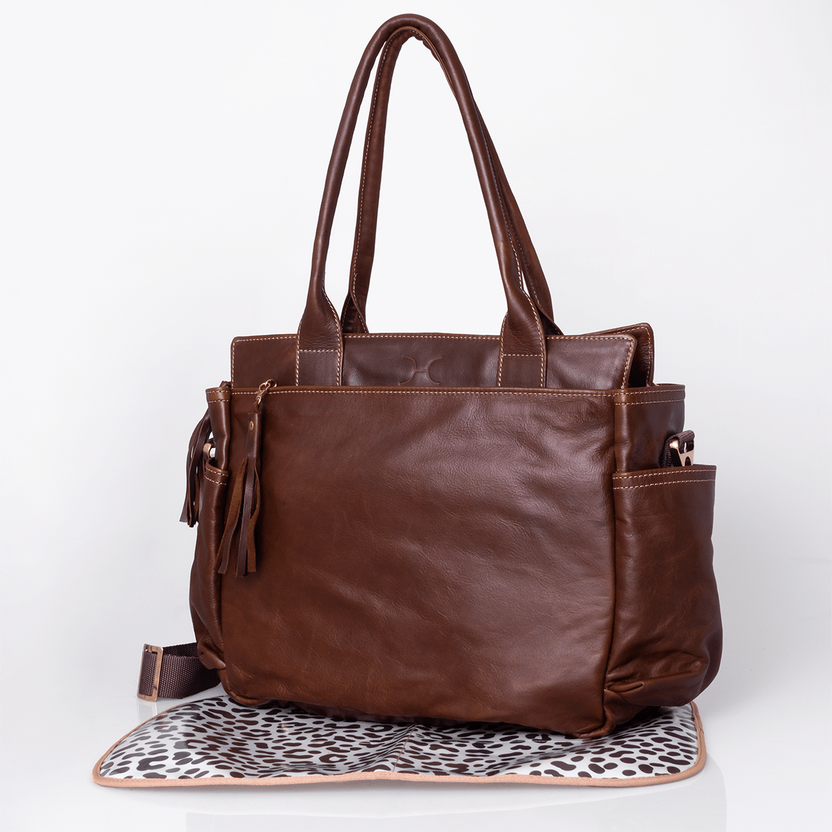 Noa Handbag | Genuine Leather Tobac Leather / Gunmetal (default) Handbag by Thandana