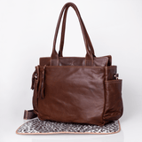 Noa Handbag | Genuine Leather Tobac Leather / Gunmetal (default) Handbag by Thandana
