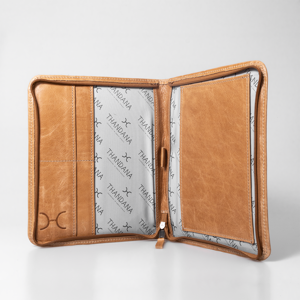 Notebook Hardcover Leather | Corporate Hazelnut Leather Notebook Cover by Thandana