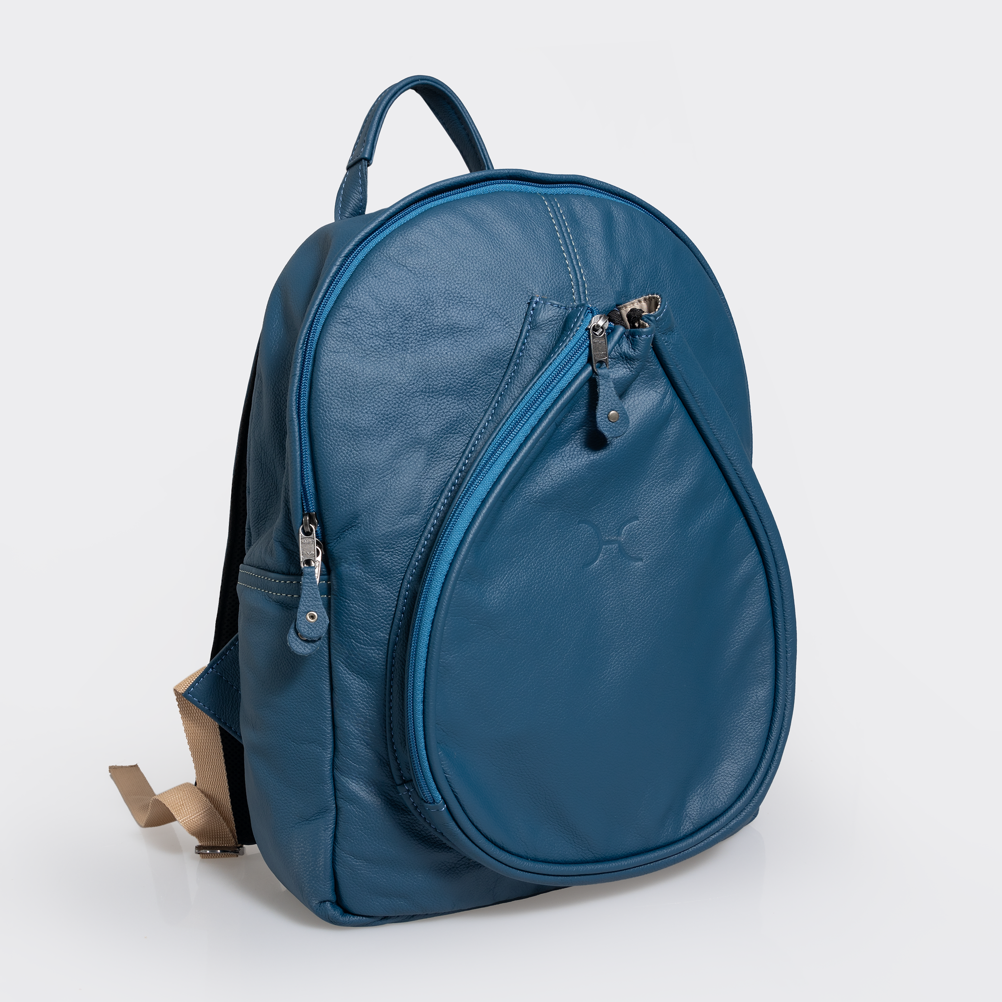Padel Backpack | Leather Aqua Leather Padel Backpack Leather by Thandana