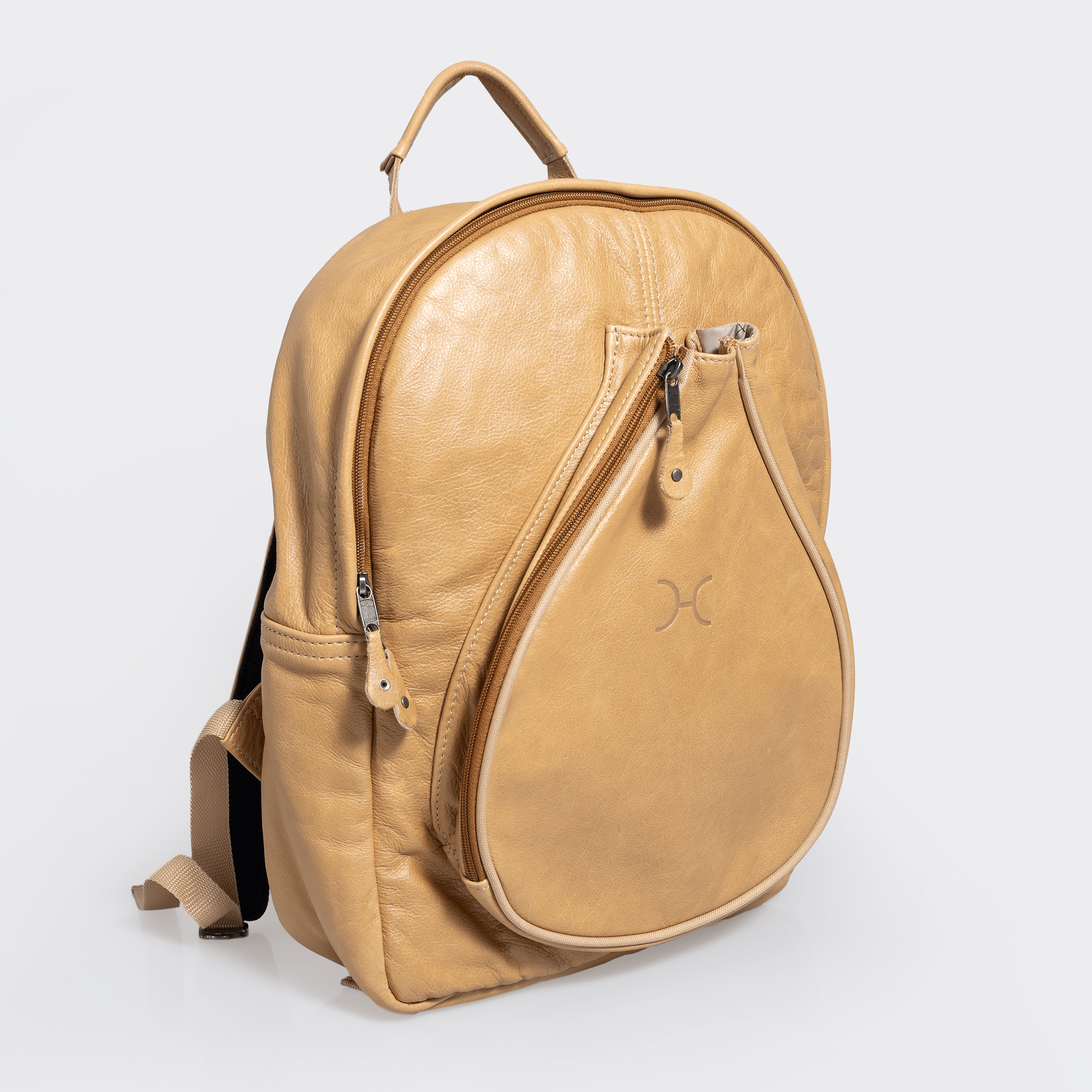 Padel Backpack | Leather Hazelnut Leather Padel Backpack Leather by Thandana