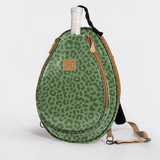 Padel & Tennis Sleeve | Laminated Fabric Cheetah - Olive Kids Backpack by Thandana