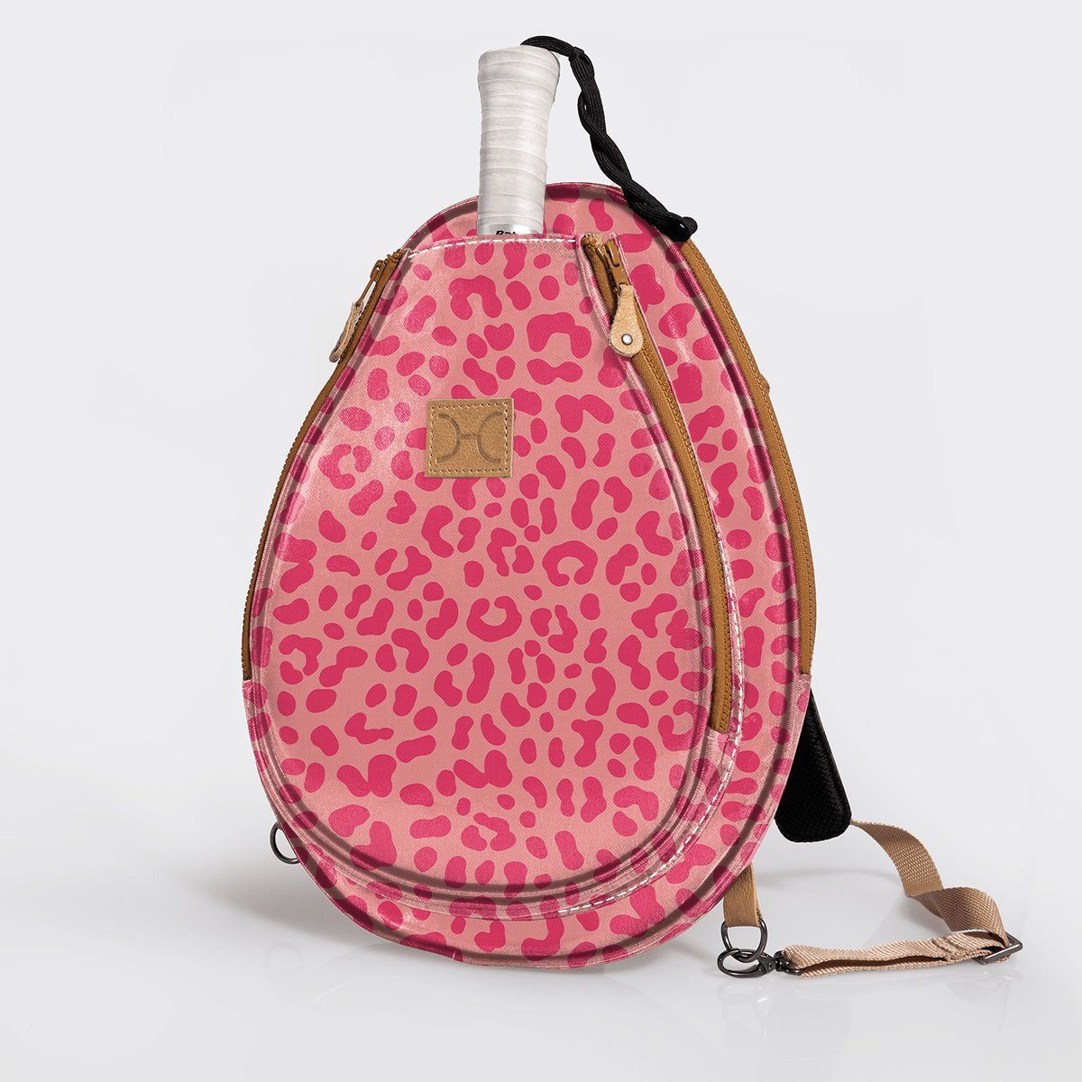 Padel & Tennis Sleeve | Laminated Fabric Cheetah - Pink Kids Backpack by Thandana