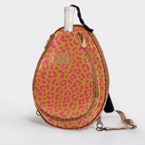 Padel & Tennis Sleeve | Laminated Fabric Cheetah - Preppy Kids Backpack by Thandana