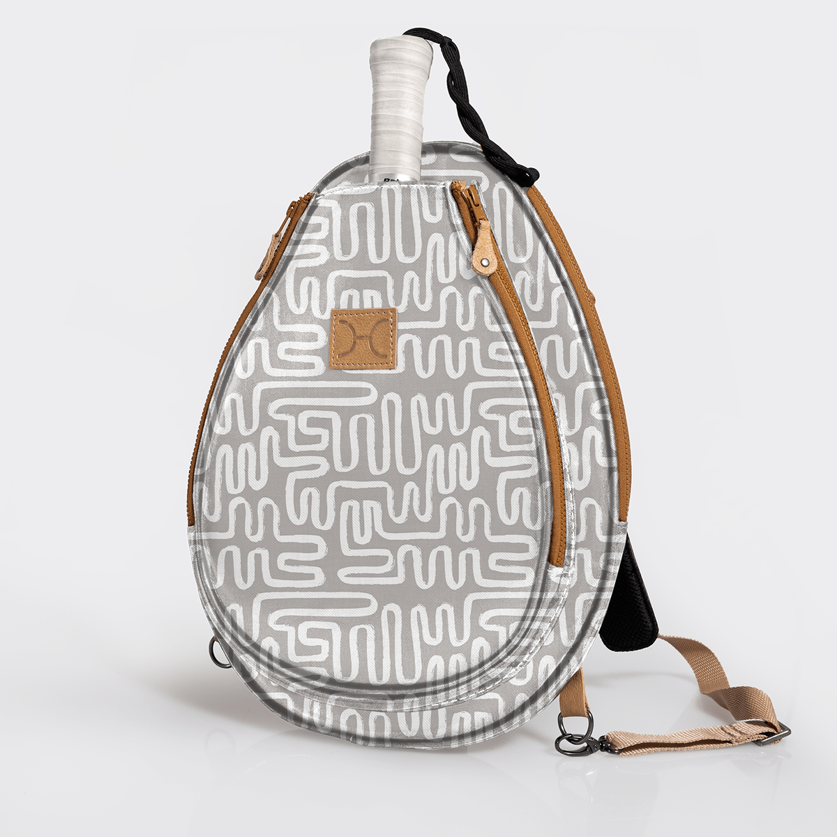 Padel & Tennis Sleeve | Laminated Fabric Geo - Moonstruck Kids Backpack by Thandana