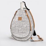 Padel & Tennis Sleeve | Laminated Fabric Geo - Moonstruck Kids Backpack by Thandana