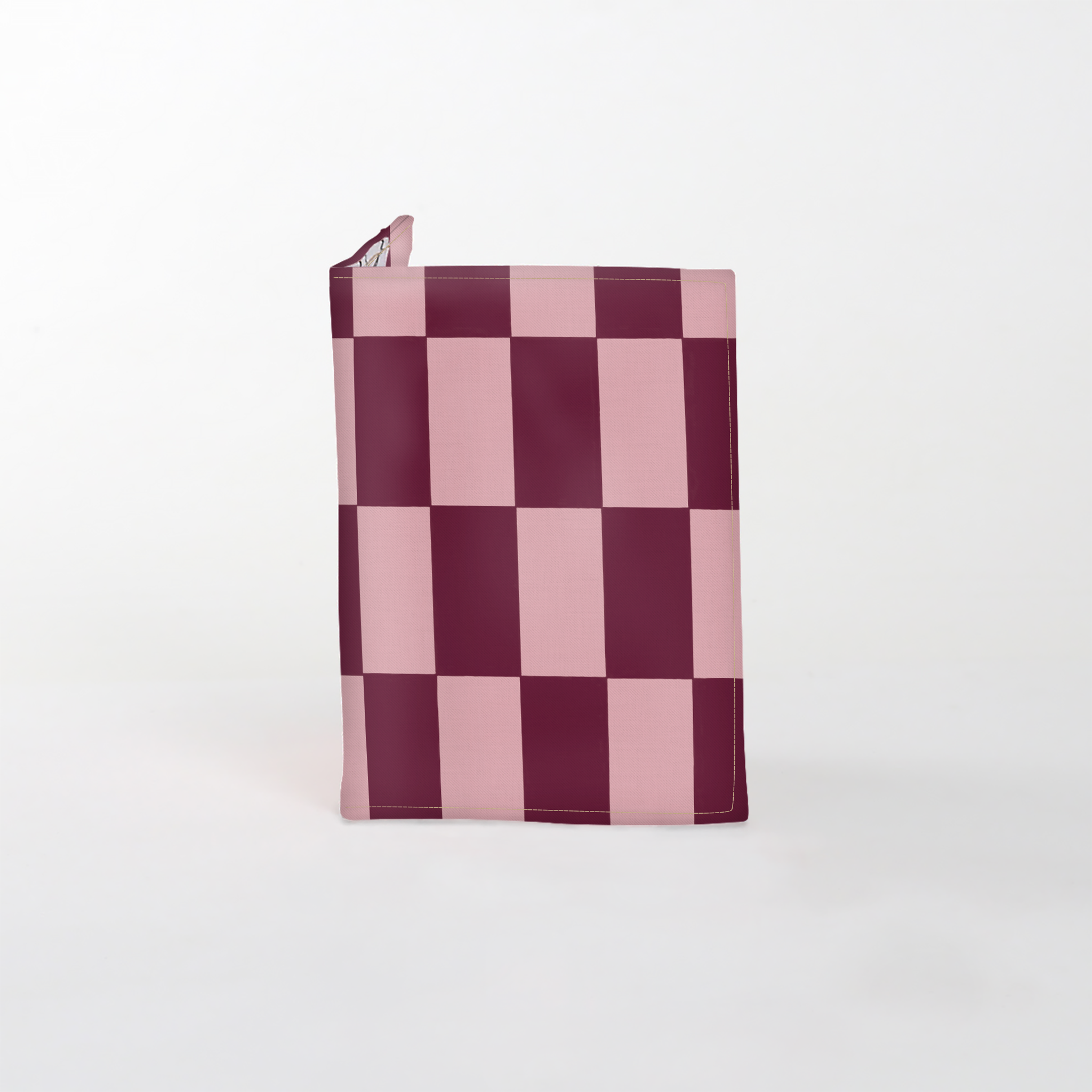Passport Holder | Laminated Fabric Checkmate - Cherry / Chunky Zip Passport Holder by Thandana