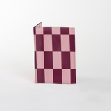Passport Holder | Laminated Fabric Checkmate - Cherry / Chunky Zip Passport Holder by Thandana