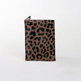 Passport Holder | Laminated Fabric Cheetah - Coffee / Chunky Zip Passport Holder by Thandana