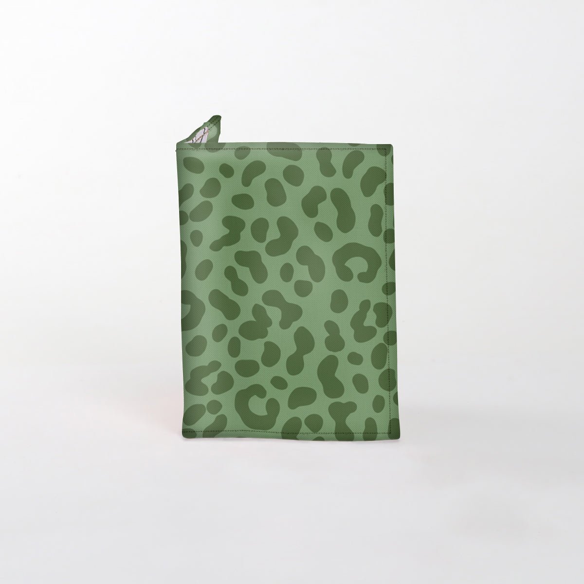 Passport Holder | Laminated Fabric Cheetah - Olive / Chunky Zip Passport Holder by Thandana