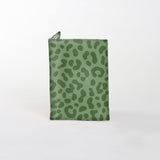 Passport Holder | Laminated Fabric Cheetah - Olive / Chunky Zip Passport Holder by Thandana