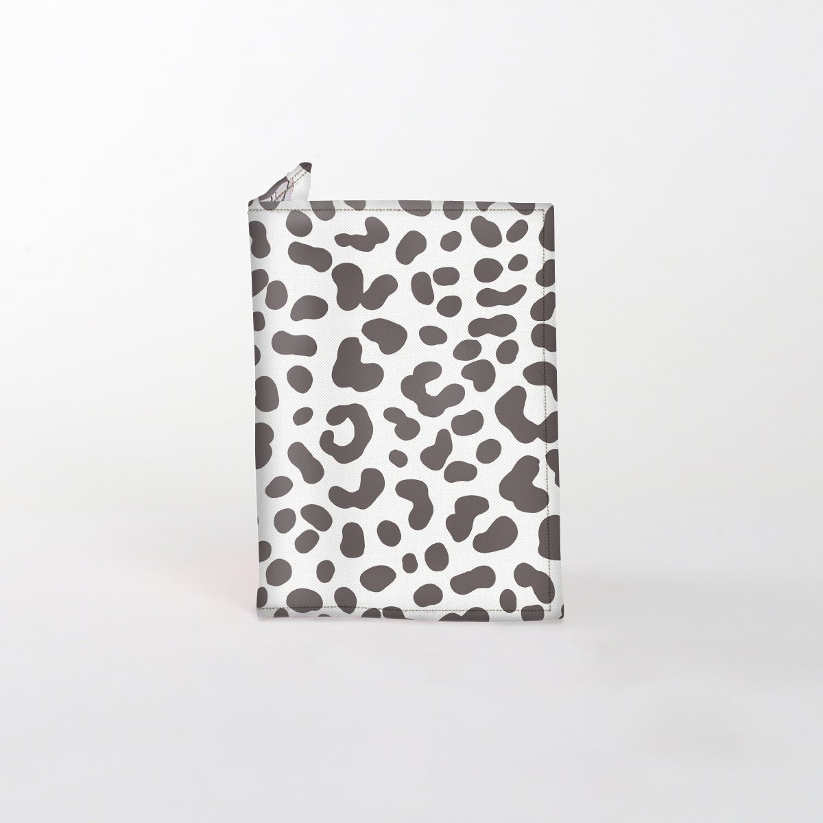 Passport Holder | Laminated Fabric Cheetah - White / Chunky Zip Passport Holder by Thandana
