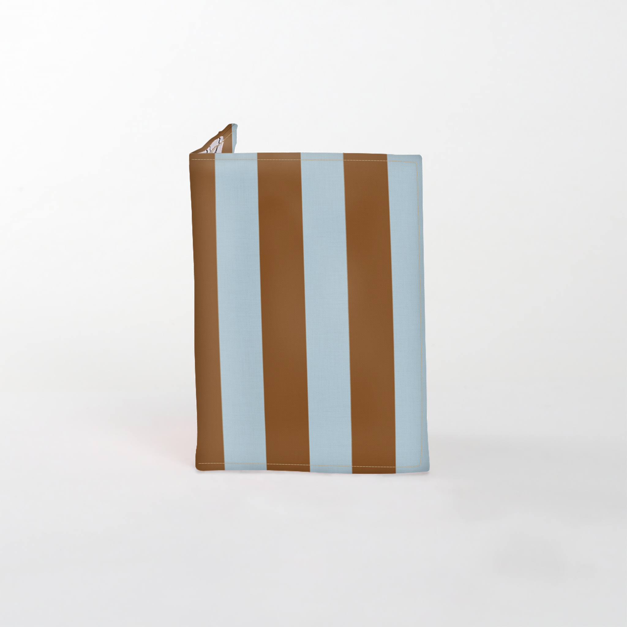 Passport Holder | Laminated Fabric Coastal Stripe - Blue / Chunky Zip Passport Holder by Thandana