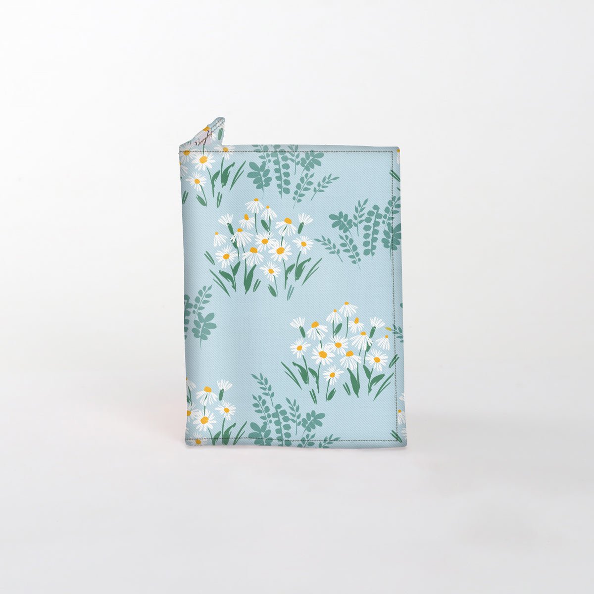 Passport Holder | Laminated Fabric Crazy Daisy - Sage / Chunky Zip Passport Holder by Thandana