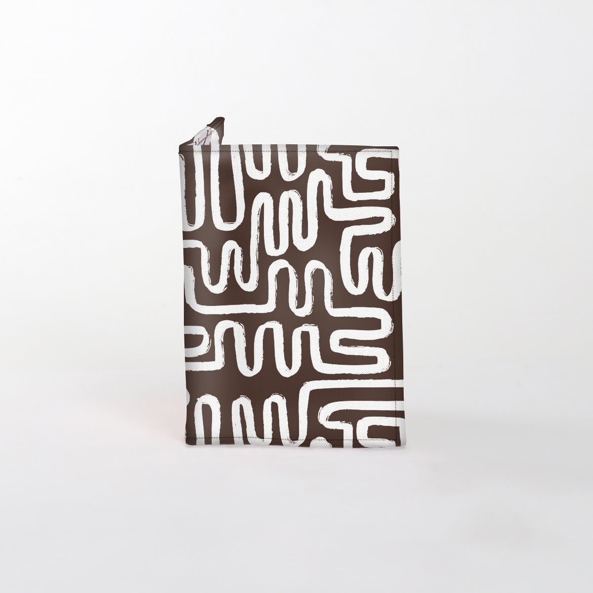 Passport Holder | Laminated Fabric Geo - Black / Chunky Zip Passport Holder by Thandana