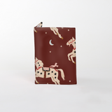 Passport Holder | Laminated Fabric Midnight Pony - Cherry / Chunky Zip Passport Holder by Thandana