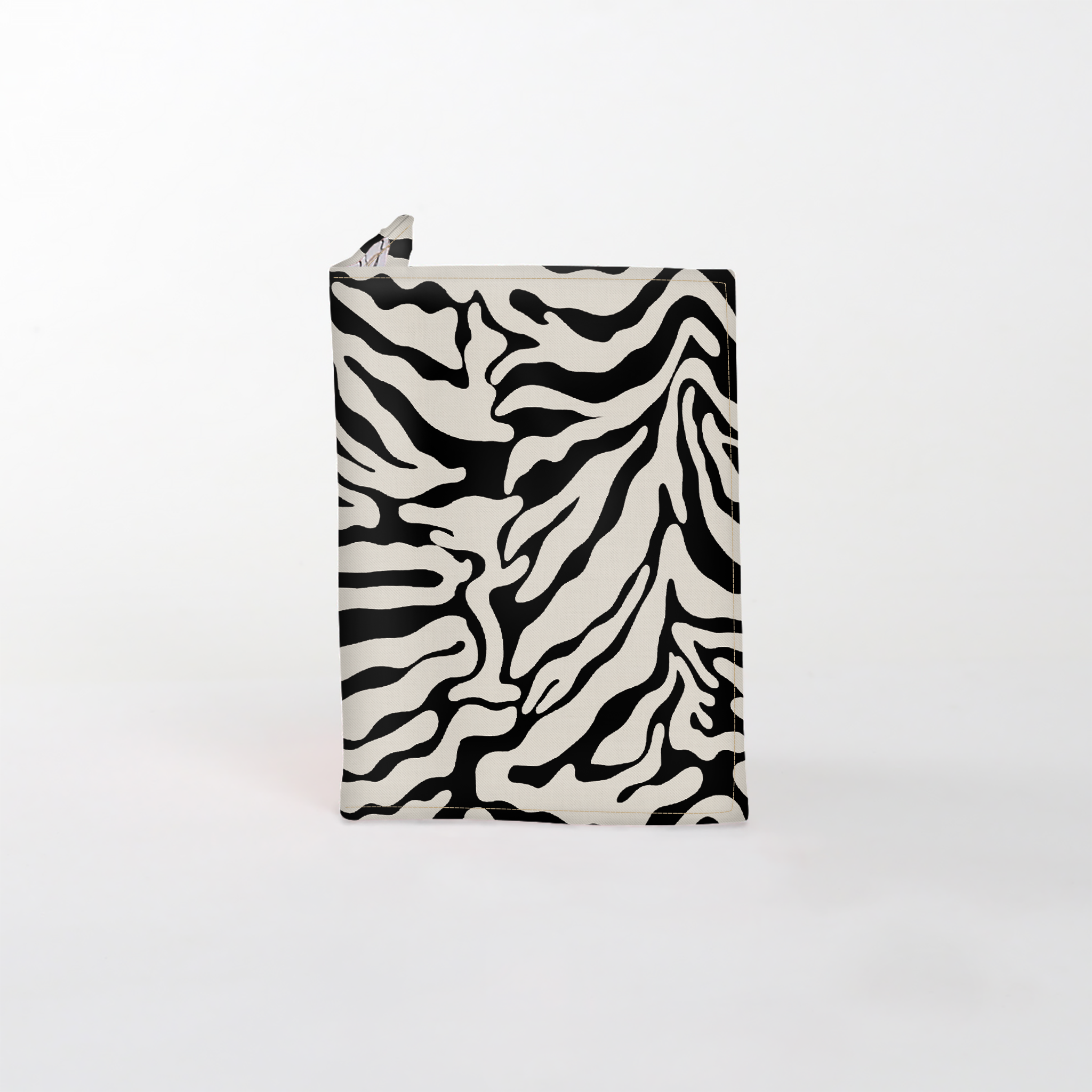 Passport Holder | Laminated Fabric Nomad Stripe - Pitch / Chunky Zip Passport Holder by Thandana