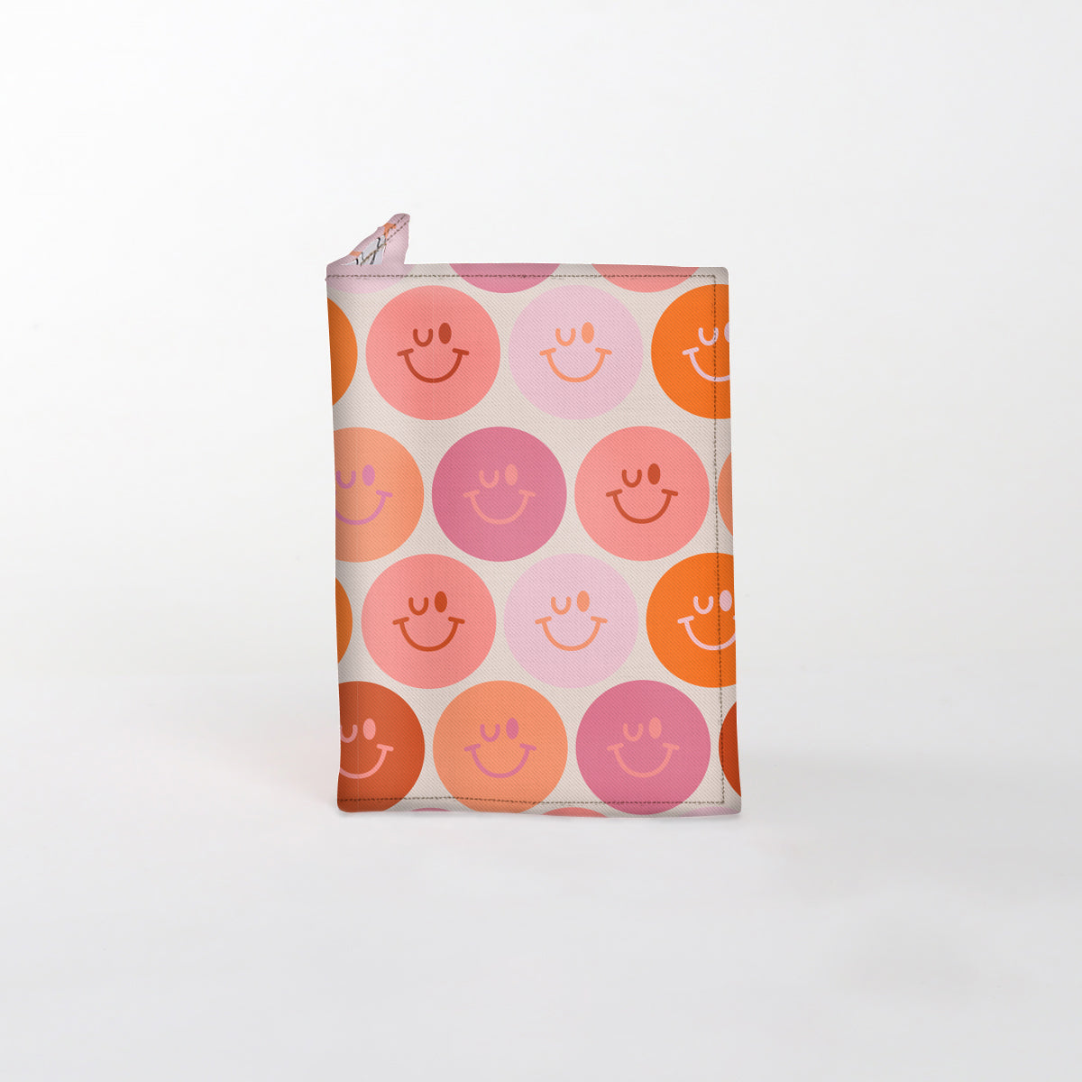 Passport Holder | Laminated Fabric Smiley - Blush / Chunky Zip (new) Passport Holder by Thandana