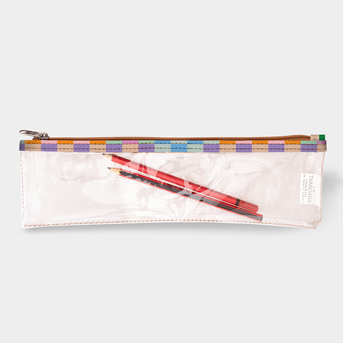 Pencil Case Clear | Laminated Fabric Pencil Case by Thandana