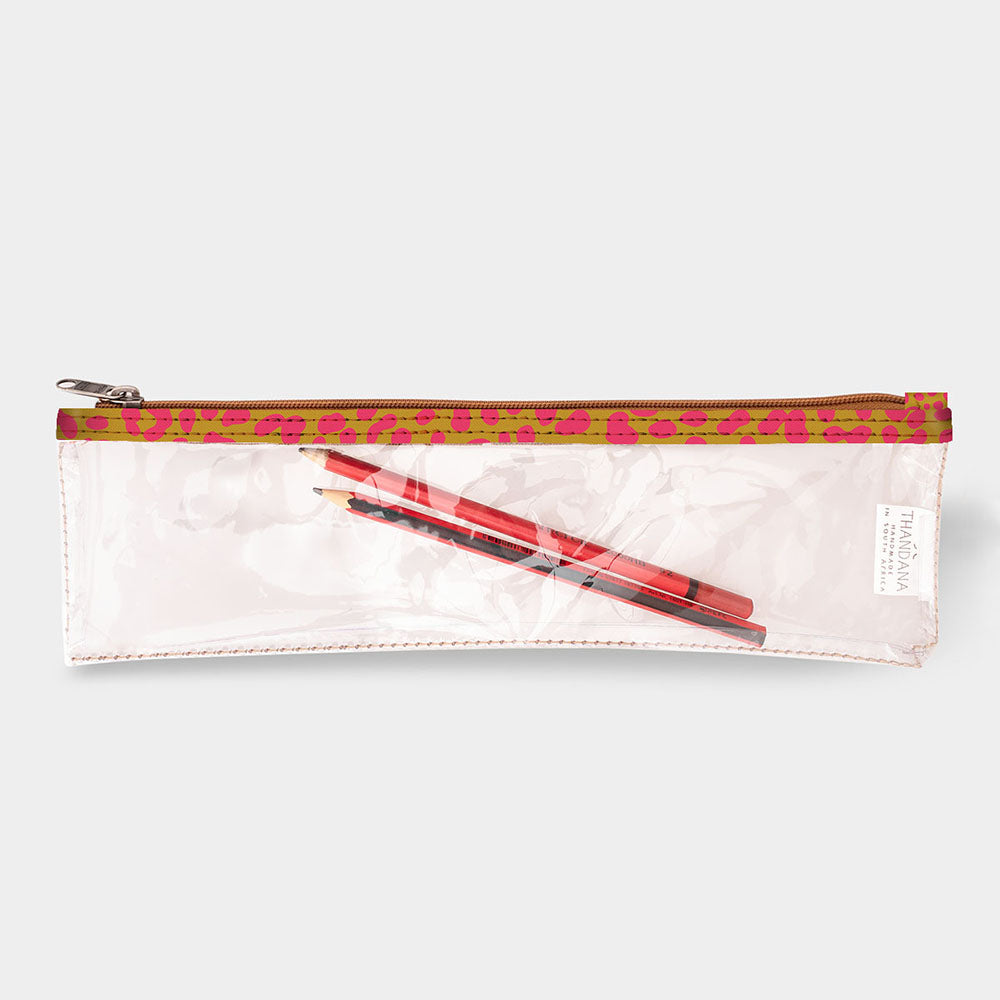 Pencil Case Clear | Laminated Fabric Pencil Case by Thandana