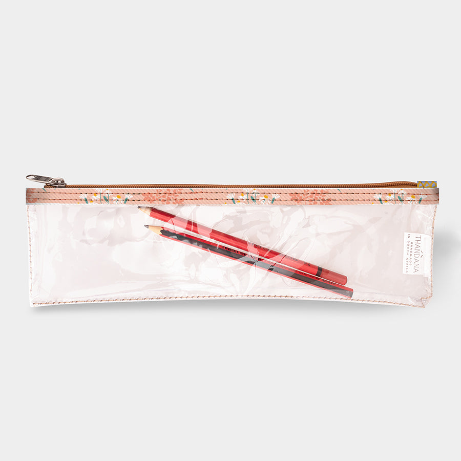 Pencil Case Clear | Laminated Fabric Pencil Case by Thandana