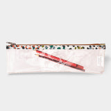 Pencil Case Clear | Laminated Fabric Confetti - All About / Chunky Zip Pencil Case by Thandana