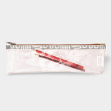 Pencil Case Clear | Laminated Fabric Geo - Moonstruck / Chunky Zip Pencil Case by Thandana