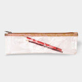 Pencil Case Clear | Laminated Fabric Python - Bloom / Chunky Zip Pencil Case by Thandana