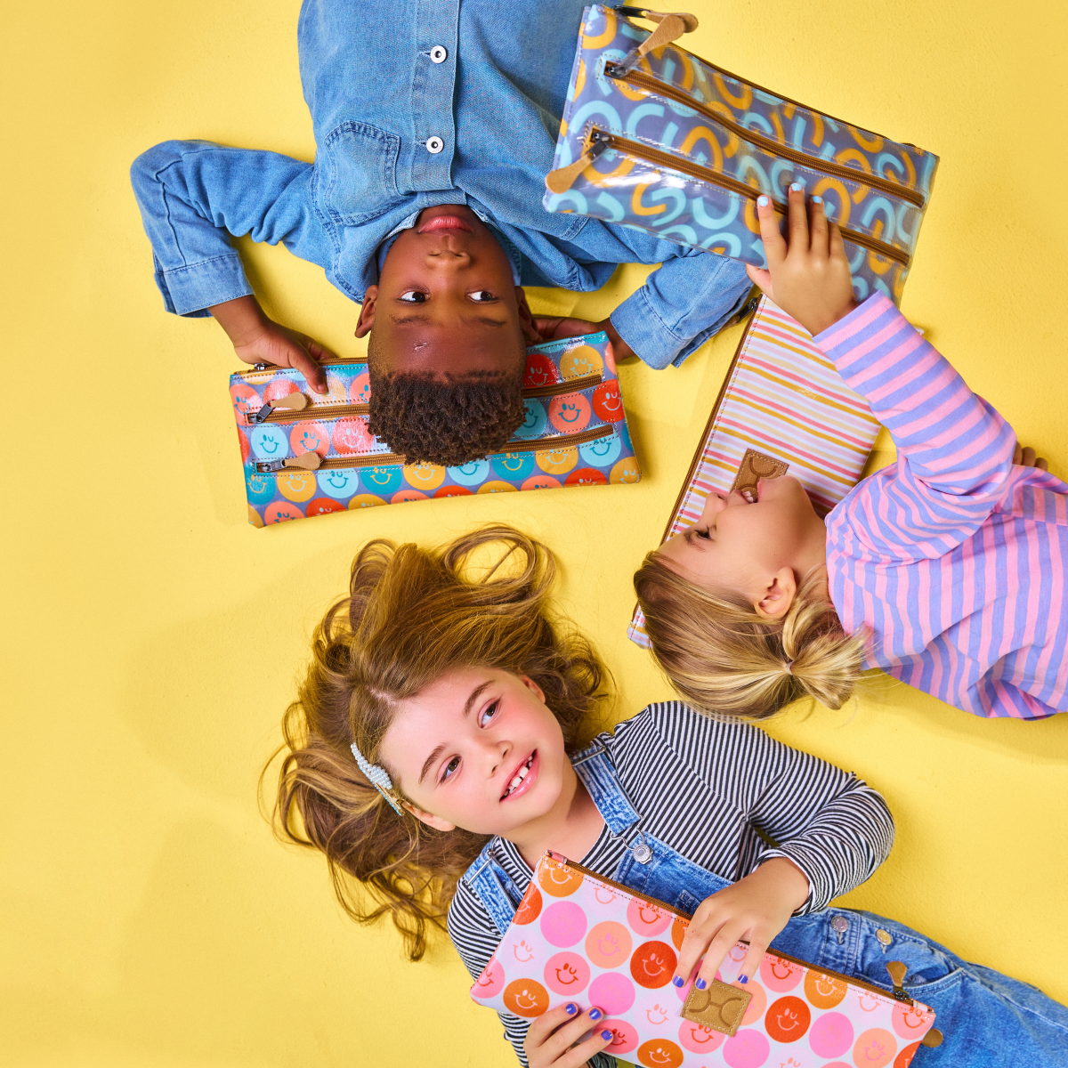 Pencil case triple zip | laminated fabric - pencil case