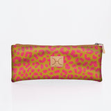 Pencil Case Triple Zip | Laminated Fabric | Corporate Cheetah - Preppy / Chunky Zip Pencil Case by Thandana