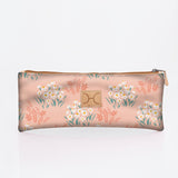 Pencil Case Triple Zip | Laminated Fabric | Corporate Crazy Daisy - Blush / Chunky Zip Pencil Case by Thandana