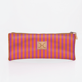 Pencil Case Triple Zip | Laminated Fabric | Corporate Linear - Preppy / Chunky Zip Pencil Case by Thandana