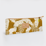 Pencil Case Triple Zip | Laminated Fabric Fauna - Earth / Chunky Zip Pencil Case by Thandana